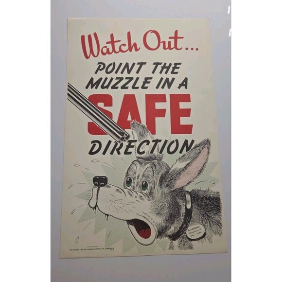 Antique NRA 1946 RIFLE POSTER RARE 